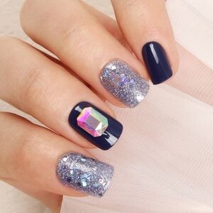 3D Rhinestone & Glitter Press On Nails